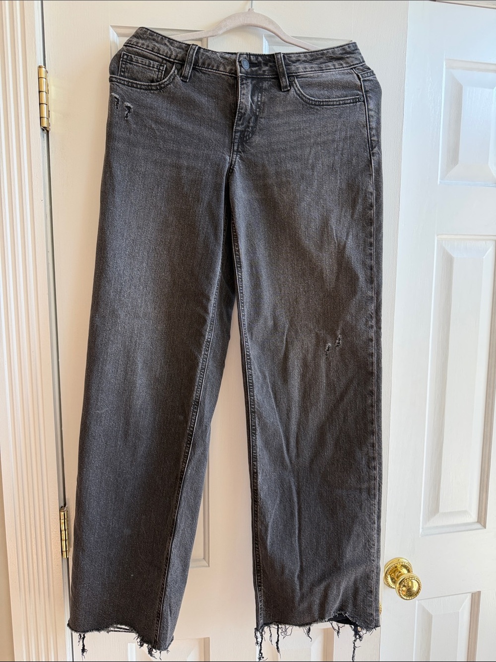eunina Black Faded Denim Jeans